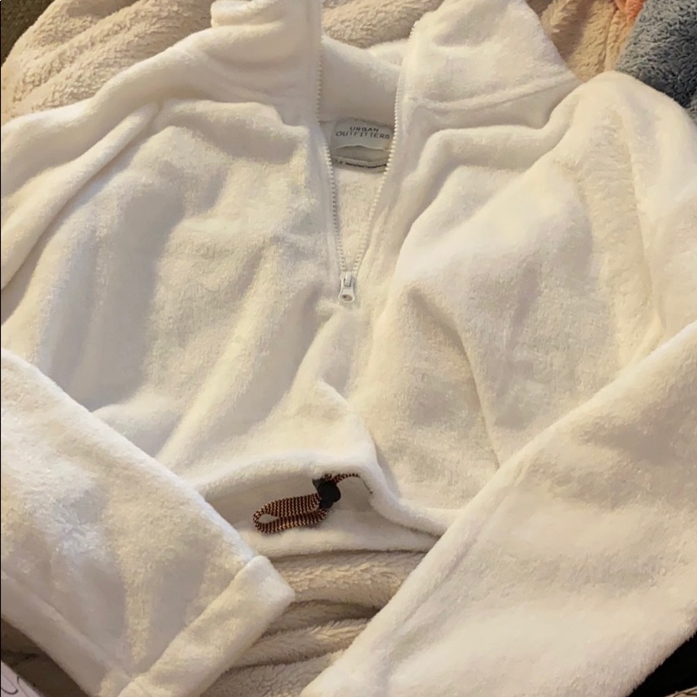 Urban outfitters crop sweatshirt quarter zip